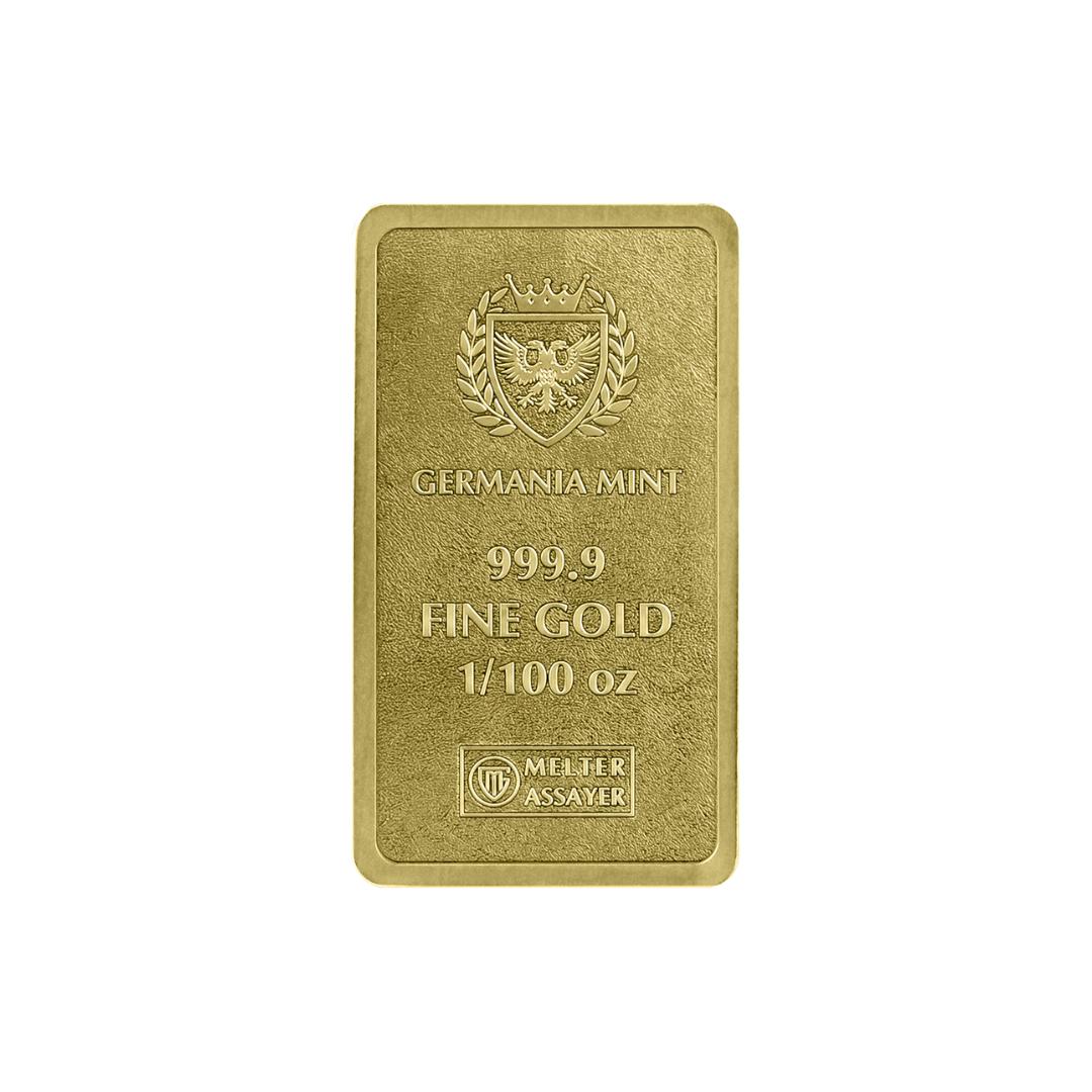Germania Mint 1/100oz Au999.9 Stamped Bar
