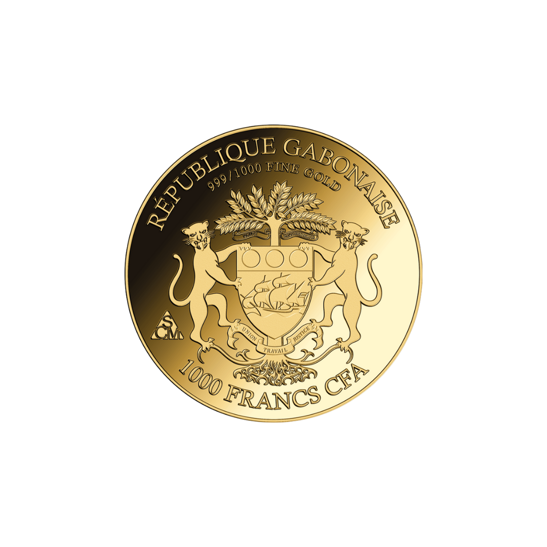 American Springbok Coin Card 999/1000 1/1000oz - Gold Gift Preowned