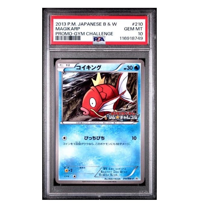 2013 Pokemon Promo Gym Challenge Magikarp 210/BW-P PSA Mint 10 Preowned