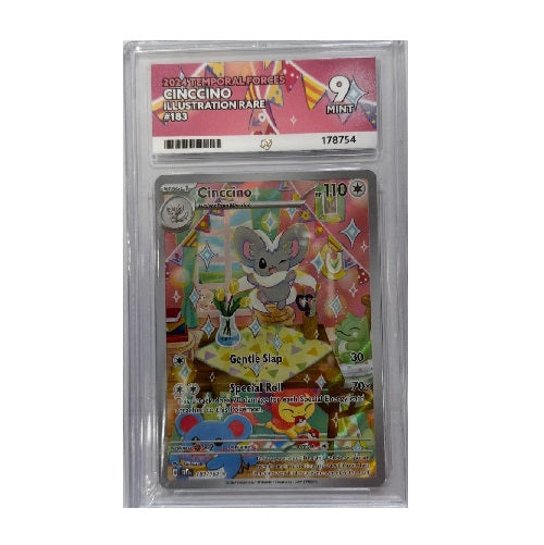 2024 Pokemon Temporal Forces Cinccino IR 183/162 Ace Mint 9 Preowned