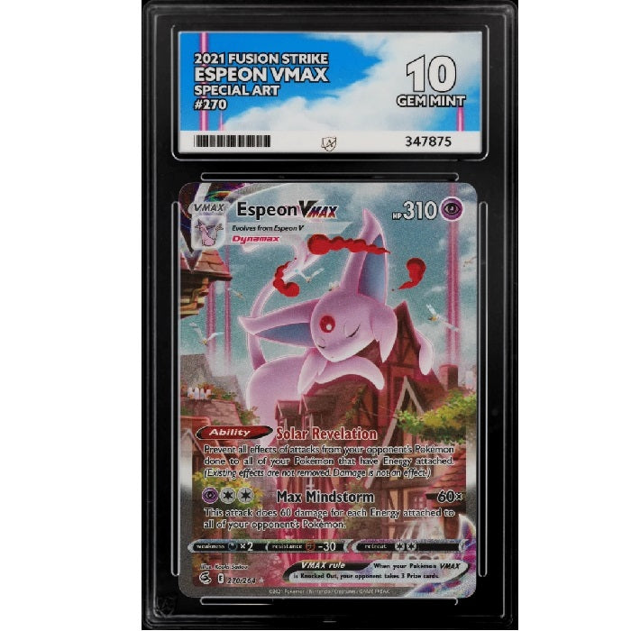 2021 Pokemon Fusion Strike Espeon SR 270/264 ACE 10 Gem Mint Preowned