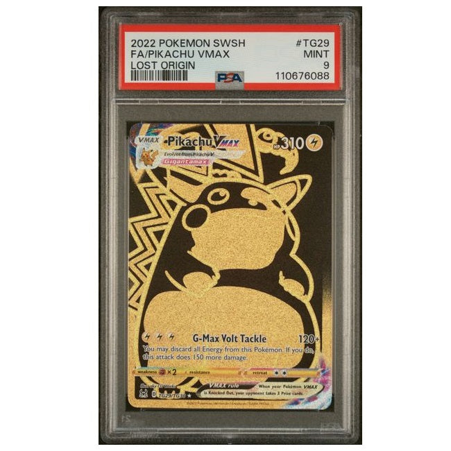 2022 Pokemon Lost Origin Pikachu Vmax TG29/TG30 PSA Mint 9 Preowned