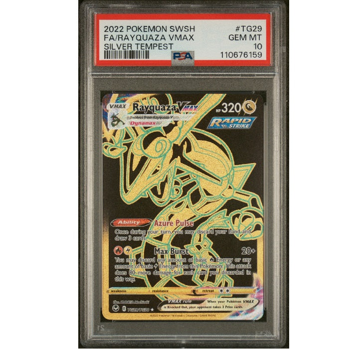 2022 Pokemon Silver Tempest Rayquaza Vmax TG29/TG30 PSA Gem Mint 10 Preowned