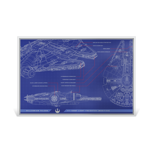 Star Wars™ Blueprint Series - Millennium Falcon™ 1oz Silver Foil