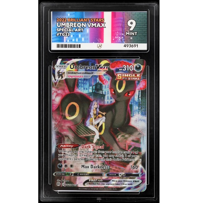 2022 Pokemon Brilliant Stars Umbreon Vmax TG23/TG30 ACE Mint 9 Preowned