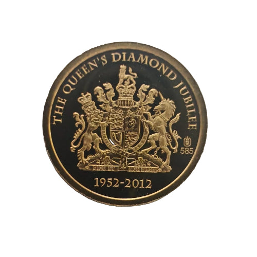 14ct Diamond Jubilee Celebration Proof Coin Approx .5g Preowned