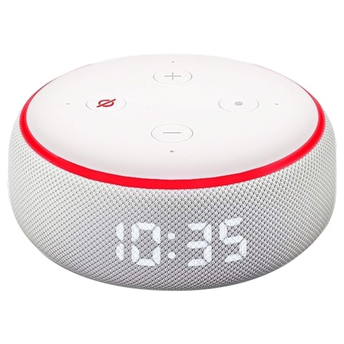 Amazon Echo Dot 3rd Gen (36EBT3) with Clock Glacier White Grade B Preowned