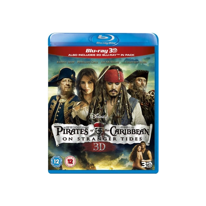 Blu-Ray - Pirates of the Caribbean On Stranger Tides 3D (12) Preowned