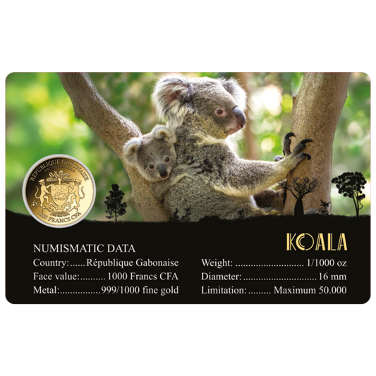 Koala Coin Card - Gold Gift