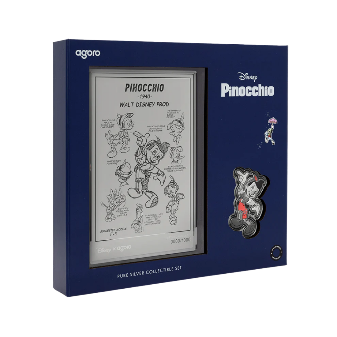 Disney Pinocchio - Collectible Set 3/4 oz Silver Coin + 5g Silver Foil Set