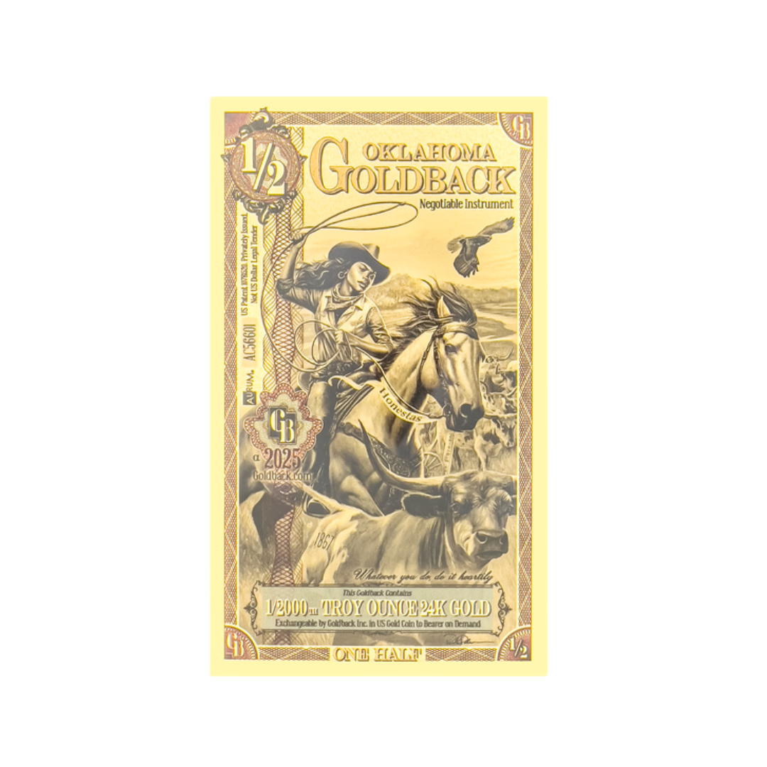 1/2 Goldback - Oklahoma