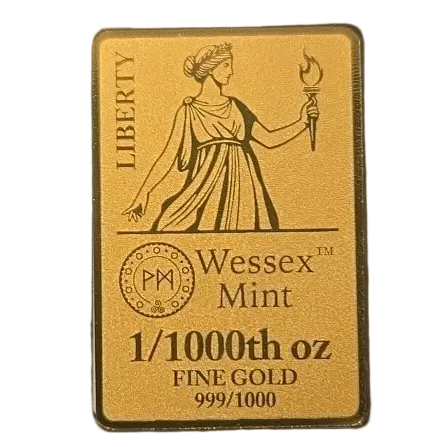 Wessex Mint 1/1000th Fine Gold Liberty 999/1000 - Gold Gift Preowned