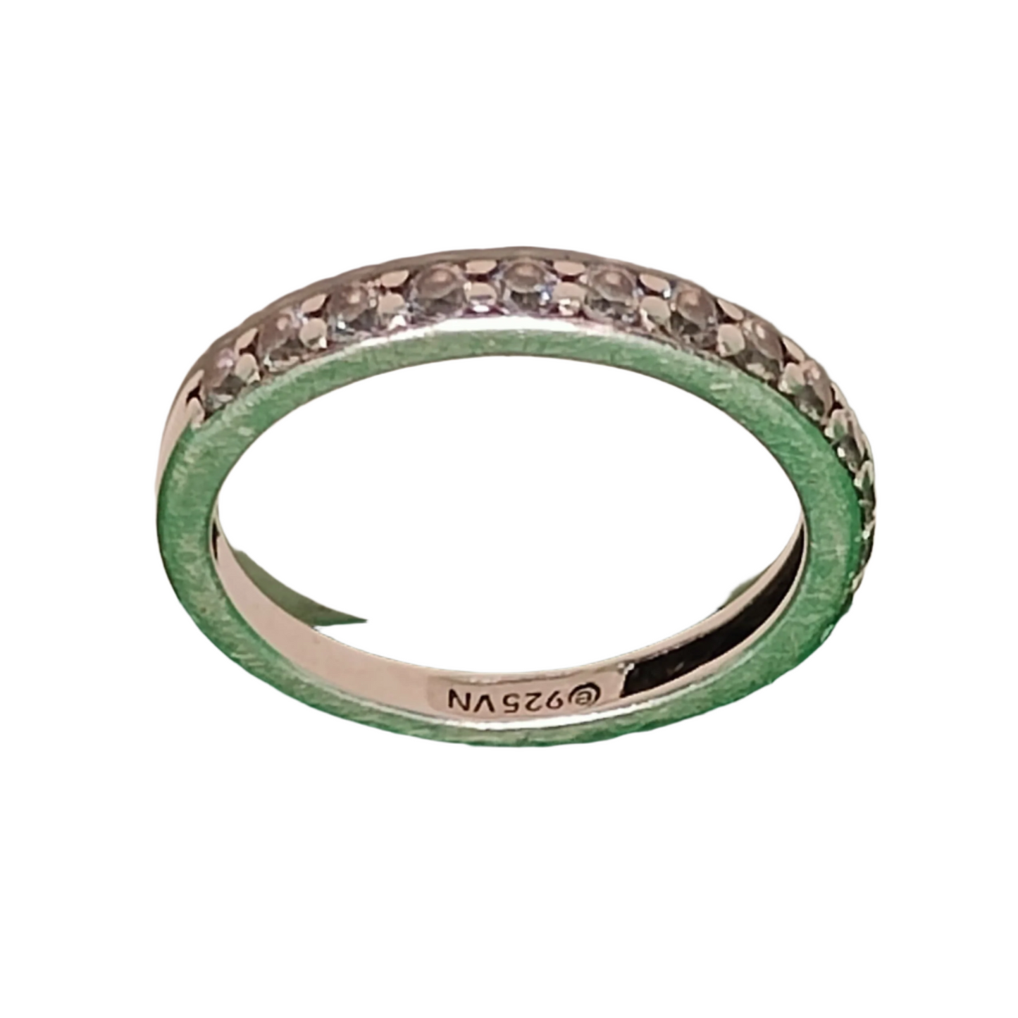 925 Silver Ring Eternity 2.1g Preowned