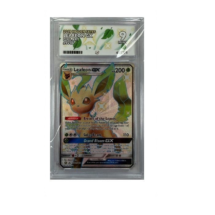 2019 Pokemon Hidden Fates Leafeon Gx SV46/SV94 ACE 9 Mint Preowned