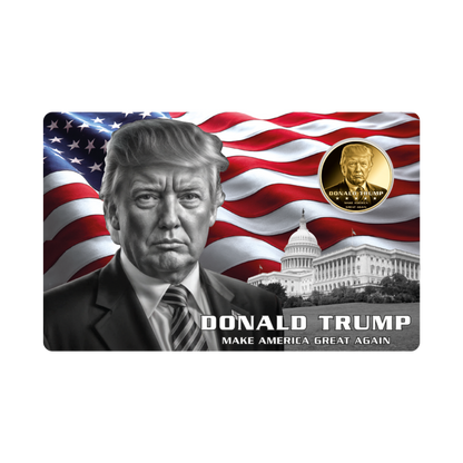 Donald Trump Coin Card 999/1000 1/1000oz - Gold Gift