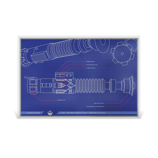 Star Wars Blueprint Series -4. Luke Skywalker's Lightsaber 1oz Silver Foil