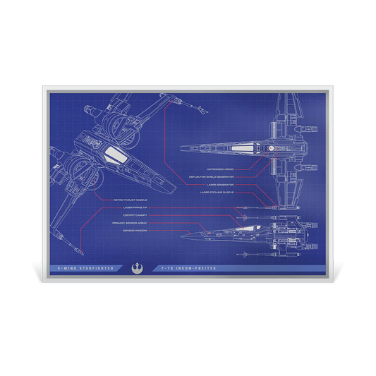 Star Wars Blueprint Series - 6 X-Wing Blueprint 1oz Silver Foil