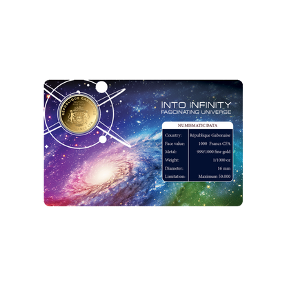 Universe Milky Way Coin Card 999/1000 1/1000oz - Gold Gift