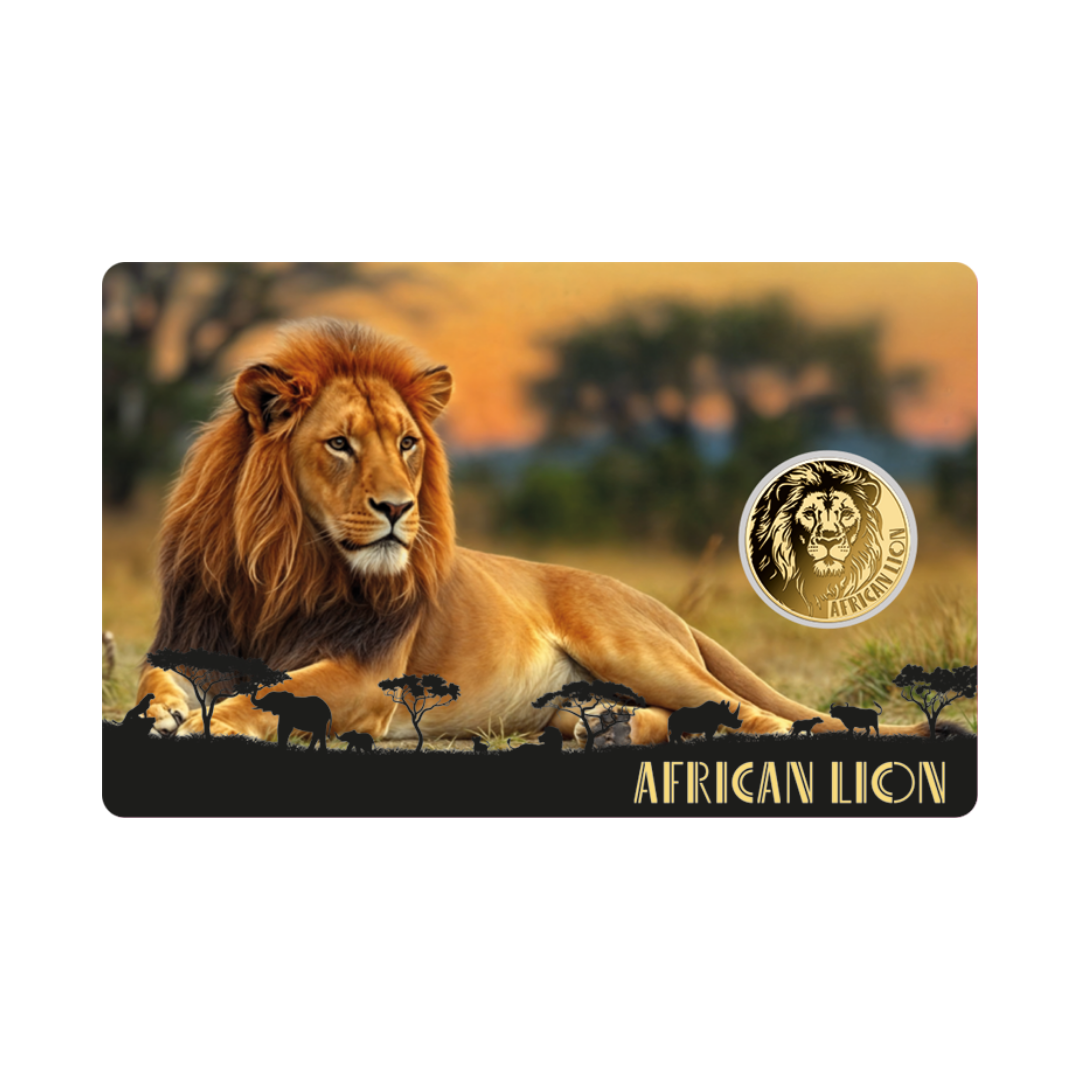 American Lion Coin Card 999/1000 1/1000oz - Gold Gift Preowned