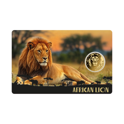 American Lion Coin Card 999/1000 1/1000oz - Gold Gift Preowned