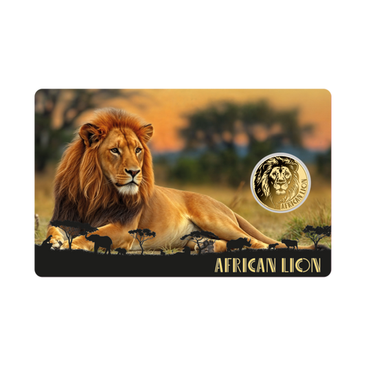 American Lion Coin Card 999/1000 1/1000oz - Gold Gift Preowned