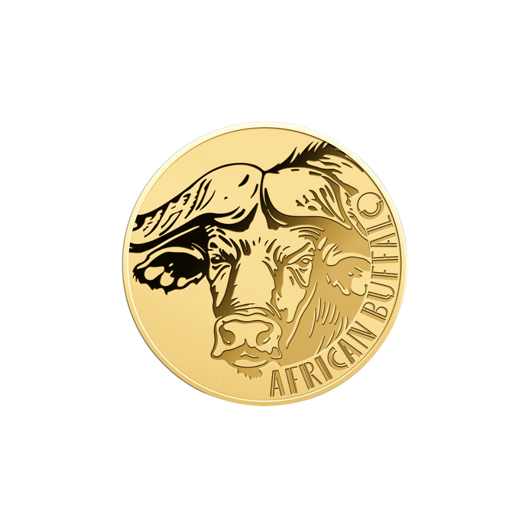 African Buffalo Coin Card - Gold Gift