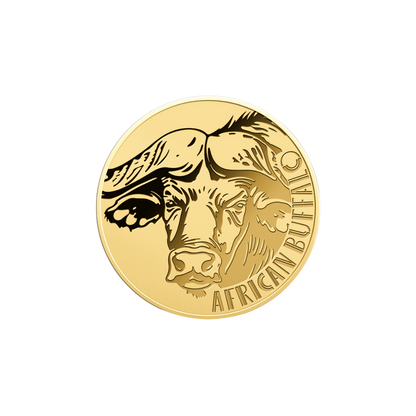 African Buffalo Coin Card - Gold Gift