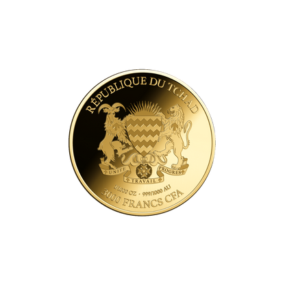 African Buffalo Coin Card - Gold Gift