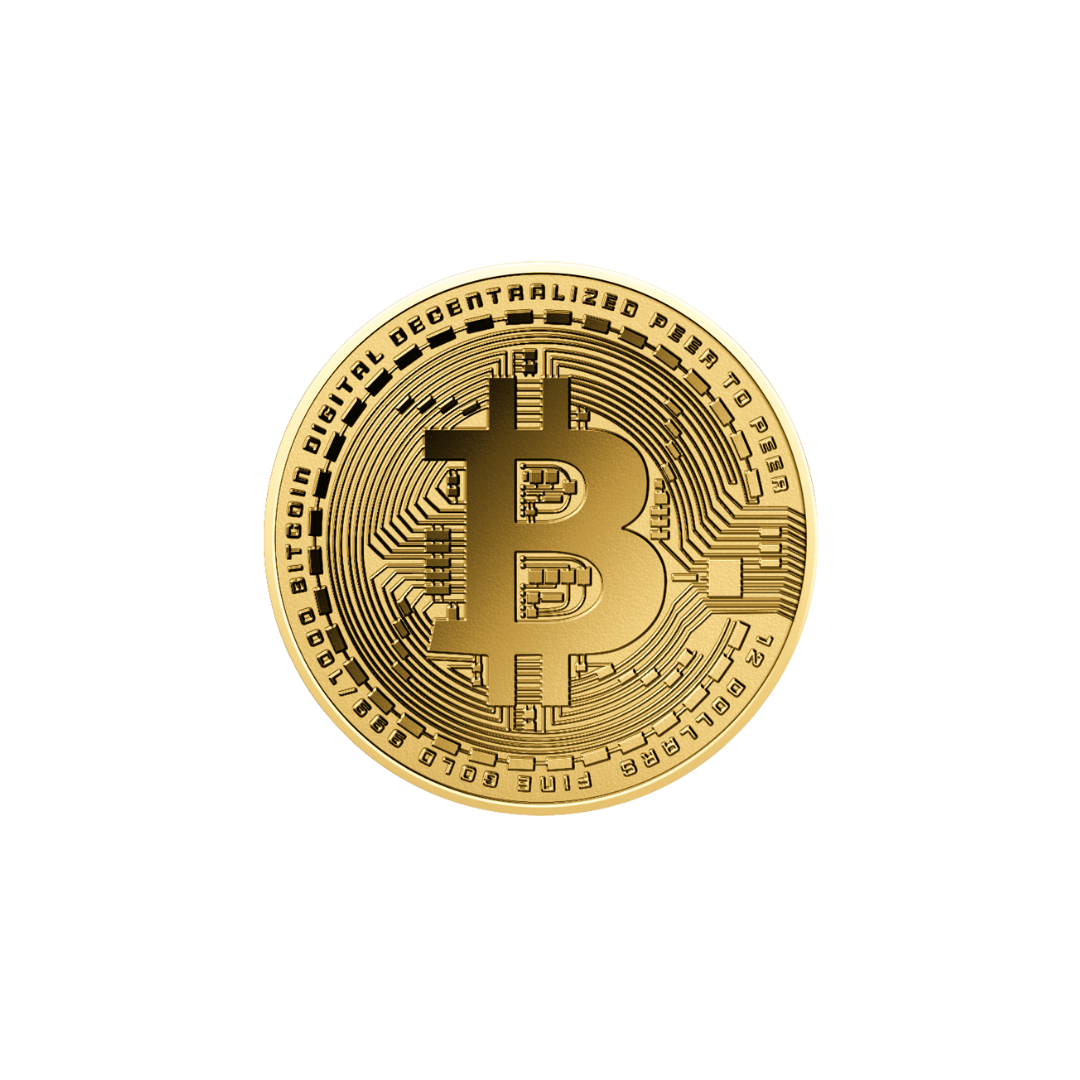 Bitcoin Coin Card 1/1000 oz .999 - Gold Gift