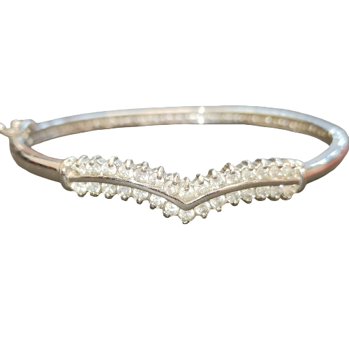 925 Silver Clasp Bangle 12.9g Preowned