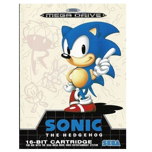 Sega Mega Drive - Sonic The Hedgehog With Manual Boxed Preowned
