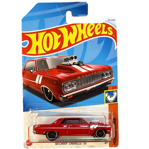 Hot Wheels - 64 Chevy Chevelle SS Red Muscle Mania 2/5 Preowned