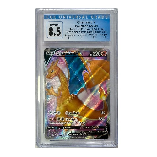 2020 Pokemon Champion's Path Charizard SWSH050 CGC Near Mint 8.5 Preowned