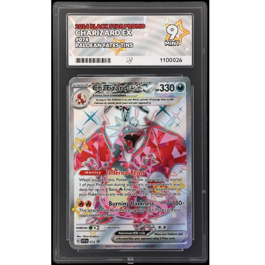 2024 Pokemon Charizard EX Black Star Promo 074 ACE Mint 9 Preowned