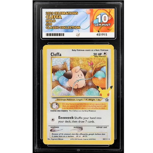 2021 Pokemon Celebrations Cleffa Holo 20/111 ACE 10 Gem Mint Preowned