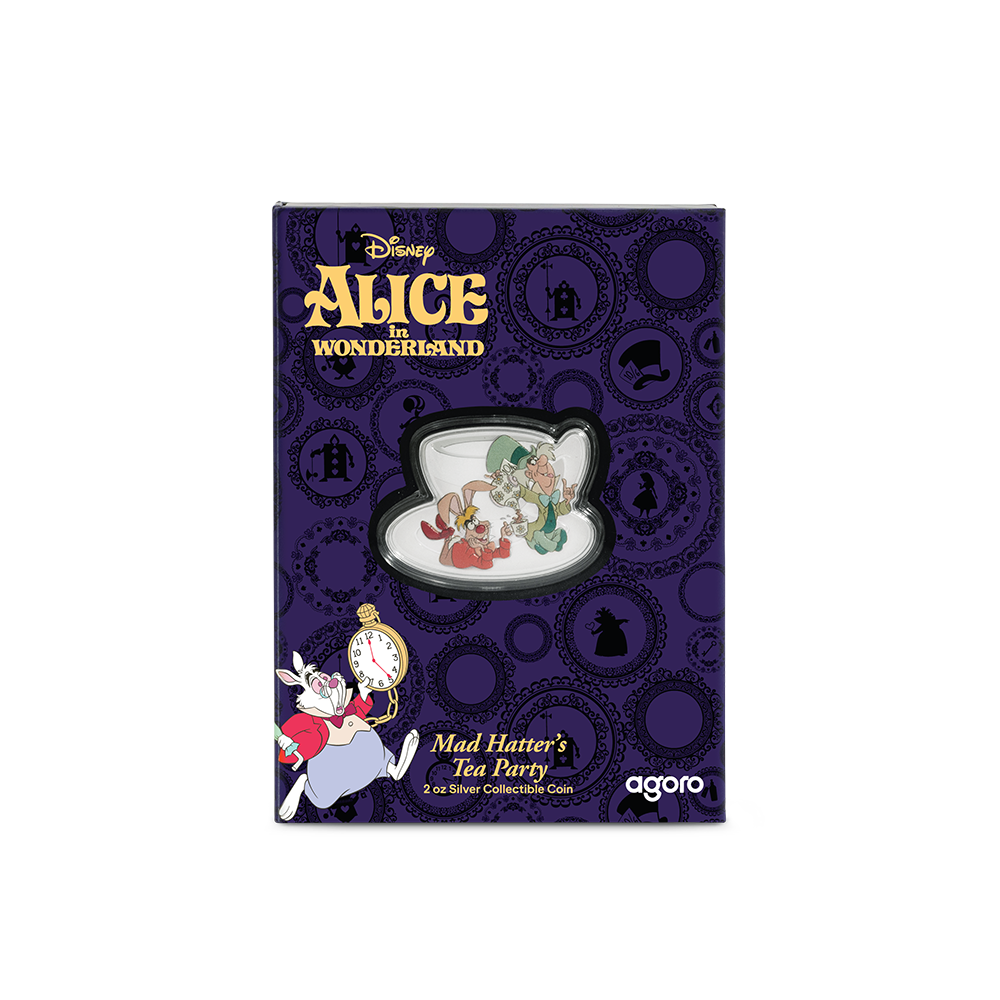 Disney Alice in Wonderland - Mad Hatter's Tea Party 2oz Silver Coin