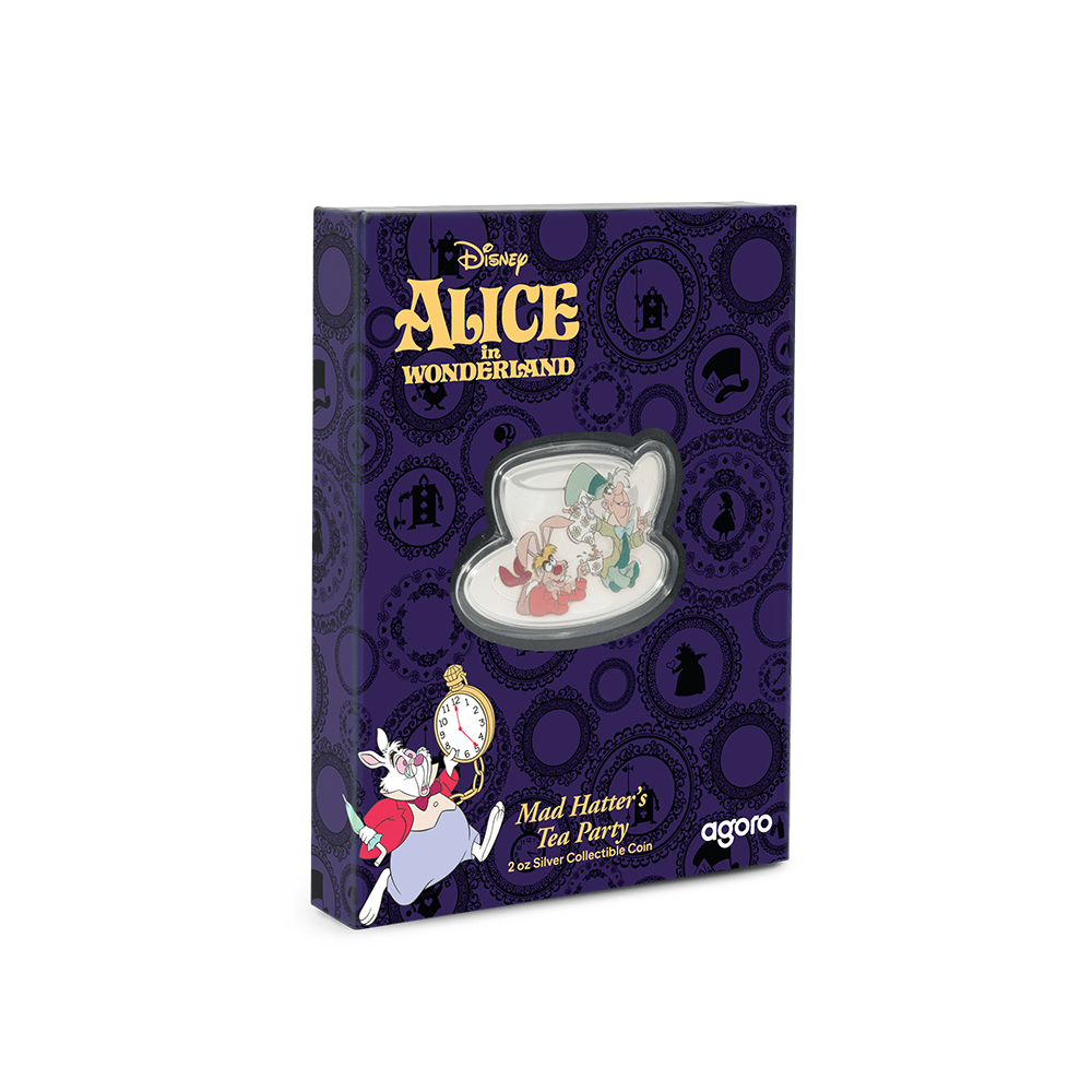 Disney Alice in Wonderland - Mad Hatter's Tea Party 2oz Silver Coin