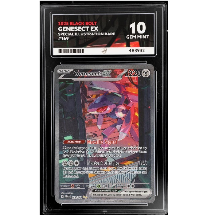 2025 Pokemon Black Bolt Genesect 169/086 ACE 10 Gem Mint Preowned