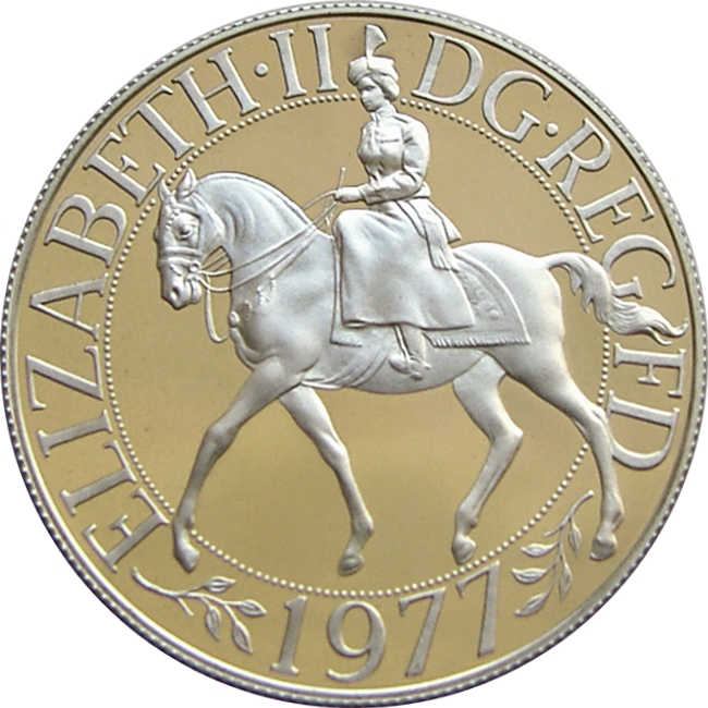 25 New Pence - Elizabeth II (Silver Jubilee; Silver Proof) 1977 925 Silver Coin 28.28g Preowned