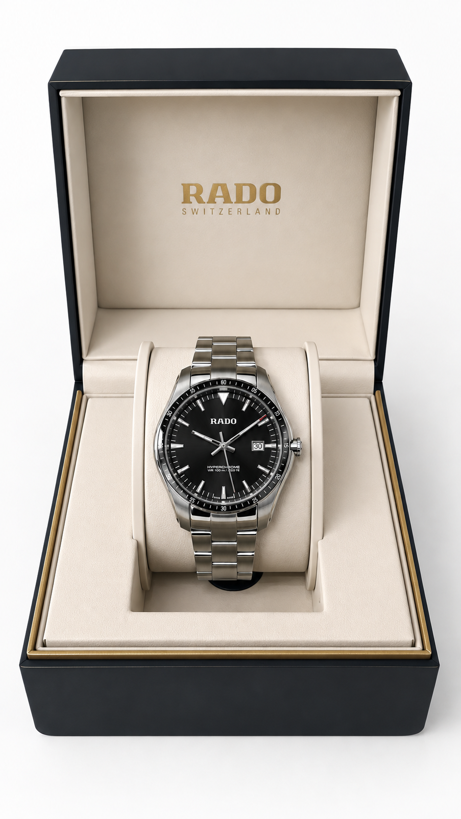 Rado HyperChrome 07305023 Stainless Steel Quartz Watch Grade B Preowned