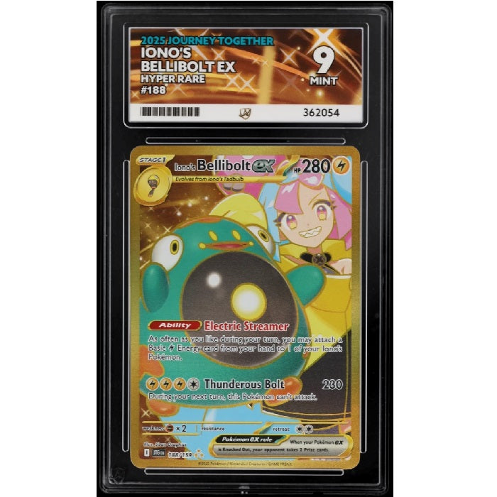 2025 Pokemon Journey Together Iono's Bellibolt 188/159 ACE 9 Mint Preowned