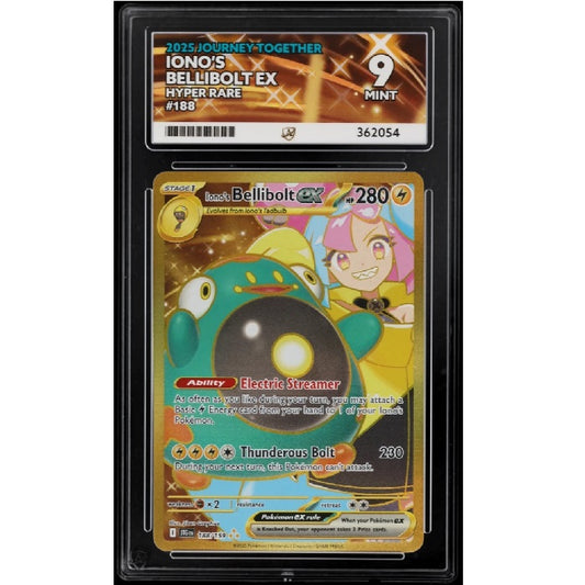 2025 Pokemon Journey Together Iono's Bellibolt 188/159 ACE 9 Mint Preowned