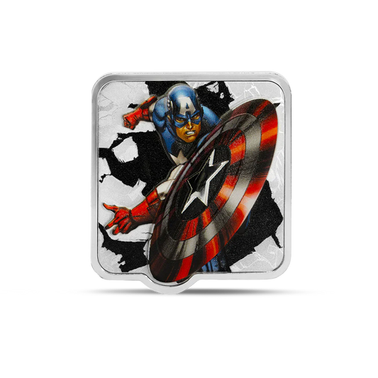 Marvel Smash Series - 3 Captain America Clang 2oz Silver Coin