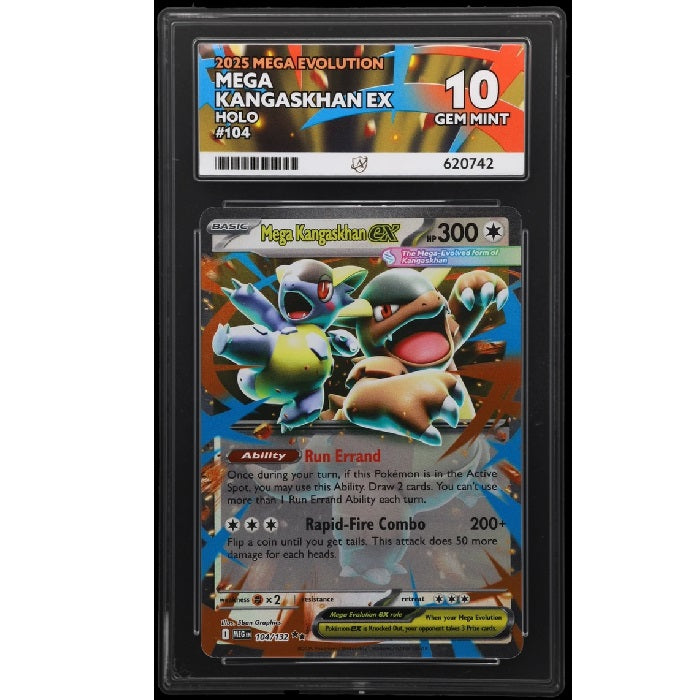 2025 Pokemon Mega Evolution Mega Kangaskhan Ex 104 ACE 10 Gem Mint Preowned