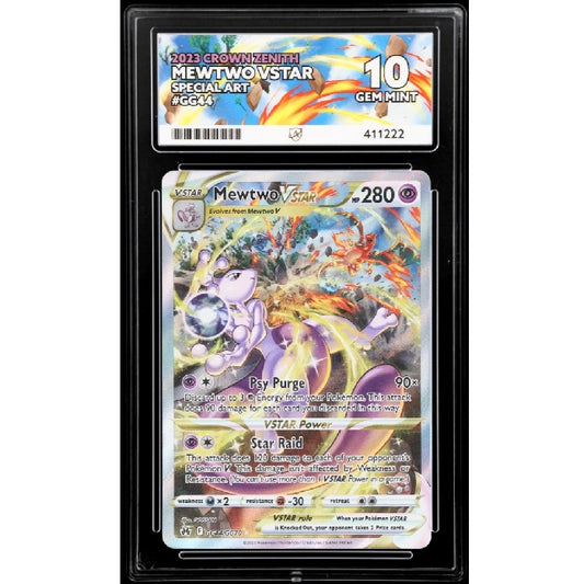 2023 Pokemon Crown Zenith Mewtwo Vstar GG44/GG70 ACE 10 Gem Mint Preowned