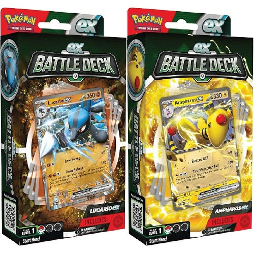 Pokémon TCG: Lucario or Ampharos EX Battle Deck (Design May Vary)