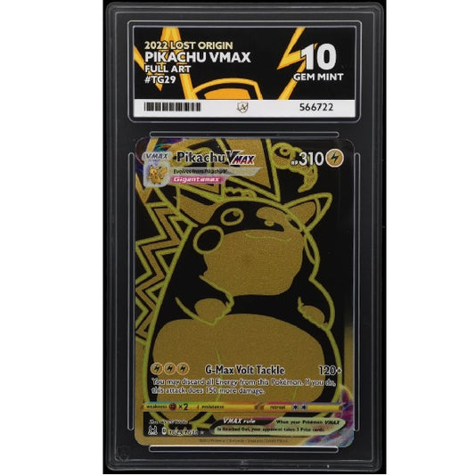 2022 Pokemon Lost Origin Pikachu Vmax TG29/TG30 ACE 10 Gem Mint Preowned