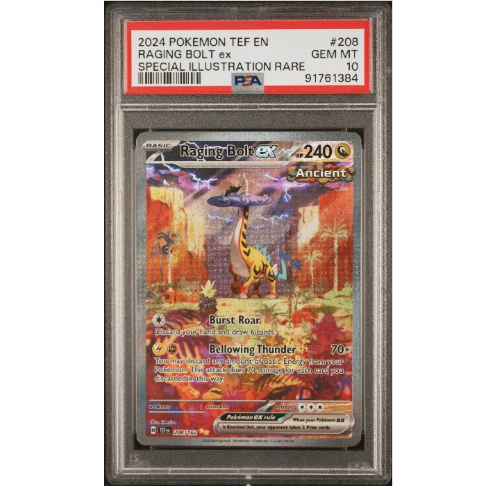 2024 Pokemon Temporal Forces Raging Bolt 208/162 PSA Gem Mint 10 Preowned
