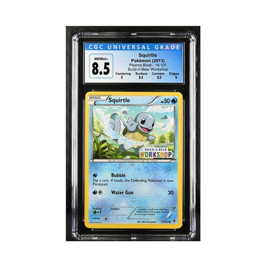 2013 Pokemon Build A Bear Work Shop Squirtle 14/101 CGC Near Mint + 8.5 Preowned