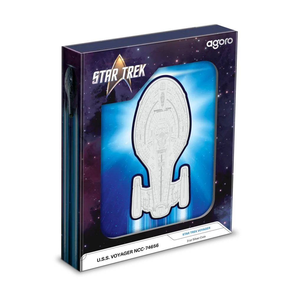 Star Trek Ships – U.S.S. Voyager NCC-74656 3oz Silver Coin